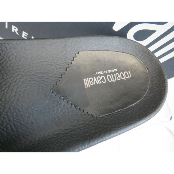 BLACK LEATHER SNAKE MEDALLION LOGO STUDS SANDALS 43 / 10 ITALY main image 4